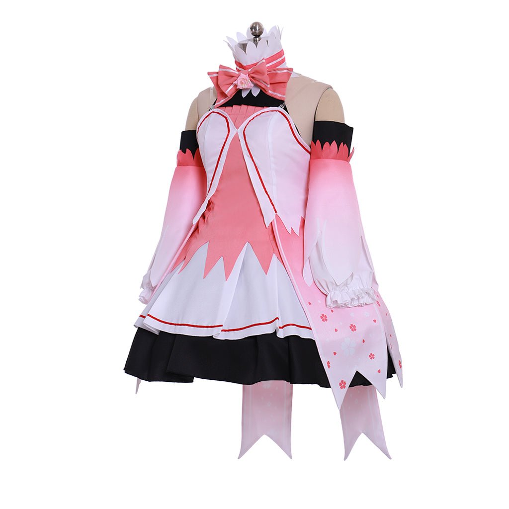 Vestido Rosa de Sakura Miku Hatsune Miku Vocaloid para Cosplay - Fantasia Cosera