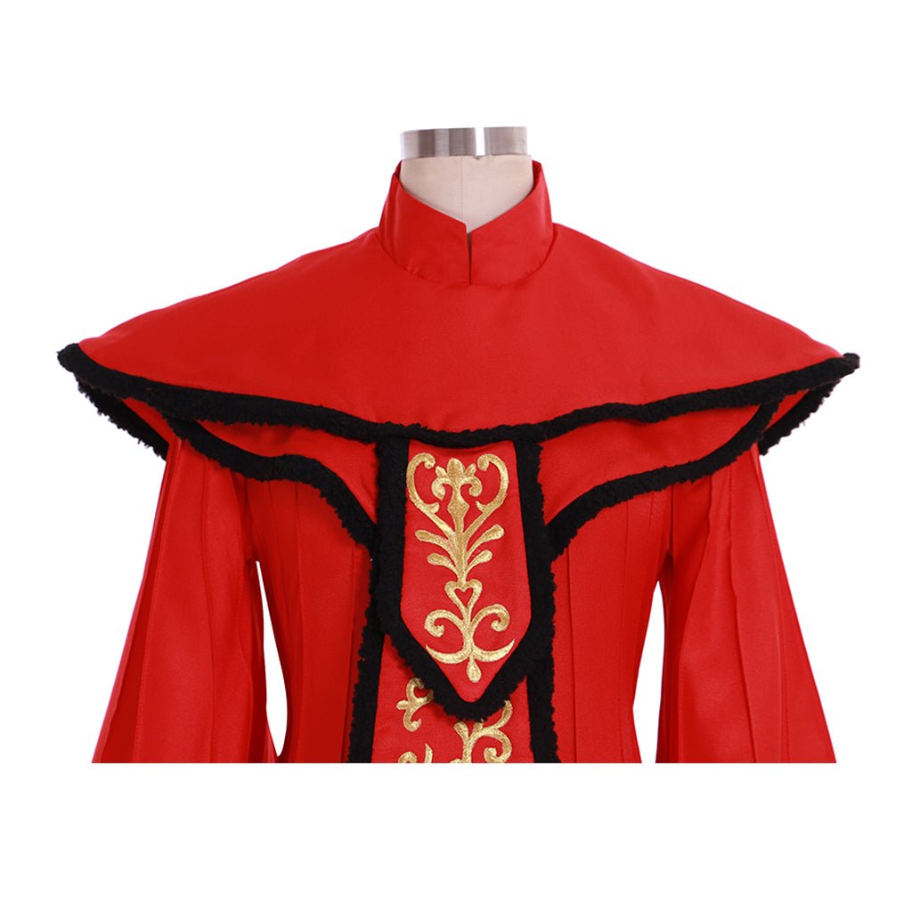 Vestido de Cosplay de la Reina Padme Amidala | Traje Rojo Personalizado para Eventos - Fantasia Cosera