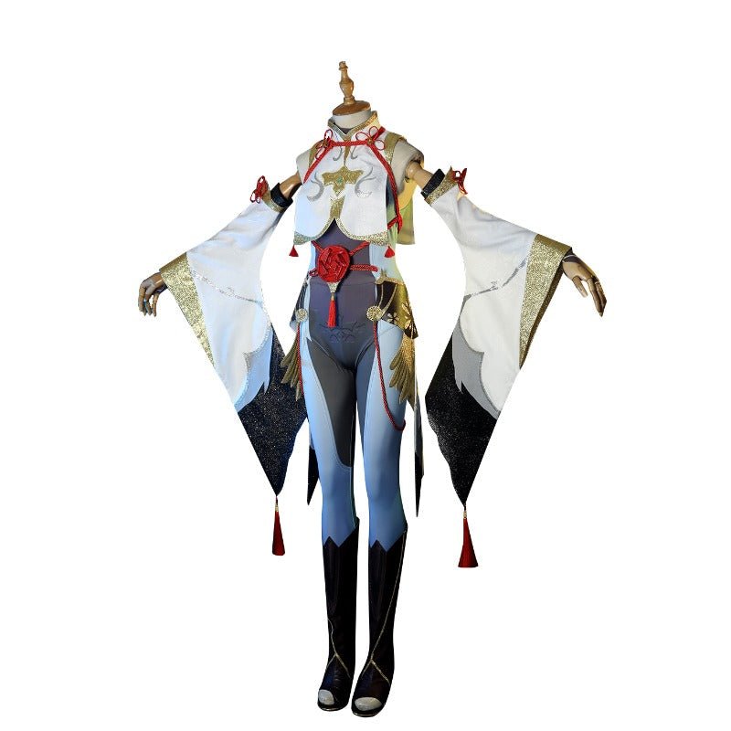 Traje de Cosplay de Shenhe de Genshin Impact - Conjunto Completo para Halloween y Roleplay - Fantasia Cosera