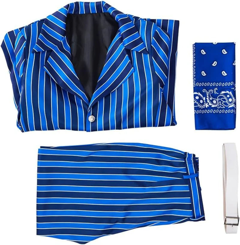 Disfraz de Austin para Hombre - Traje de Espía Azul de Película Cosplay Adulto Años 60 - Fantasia Cosera