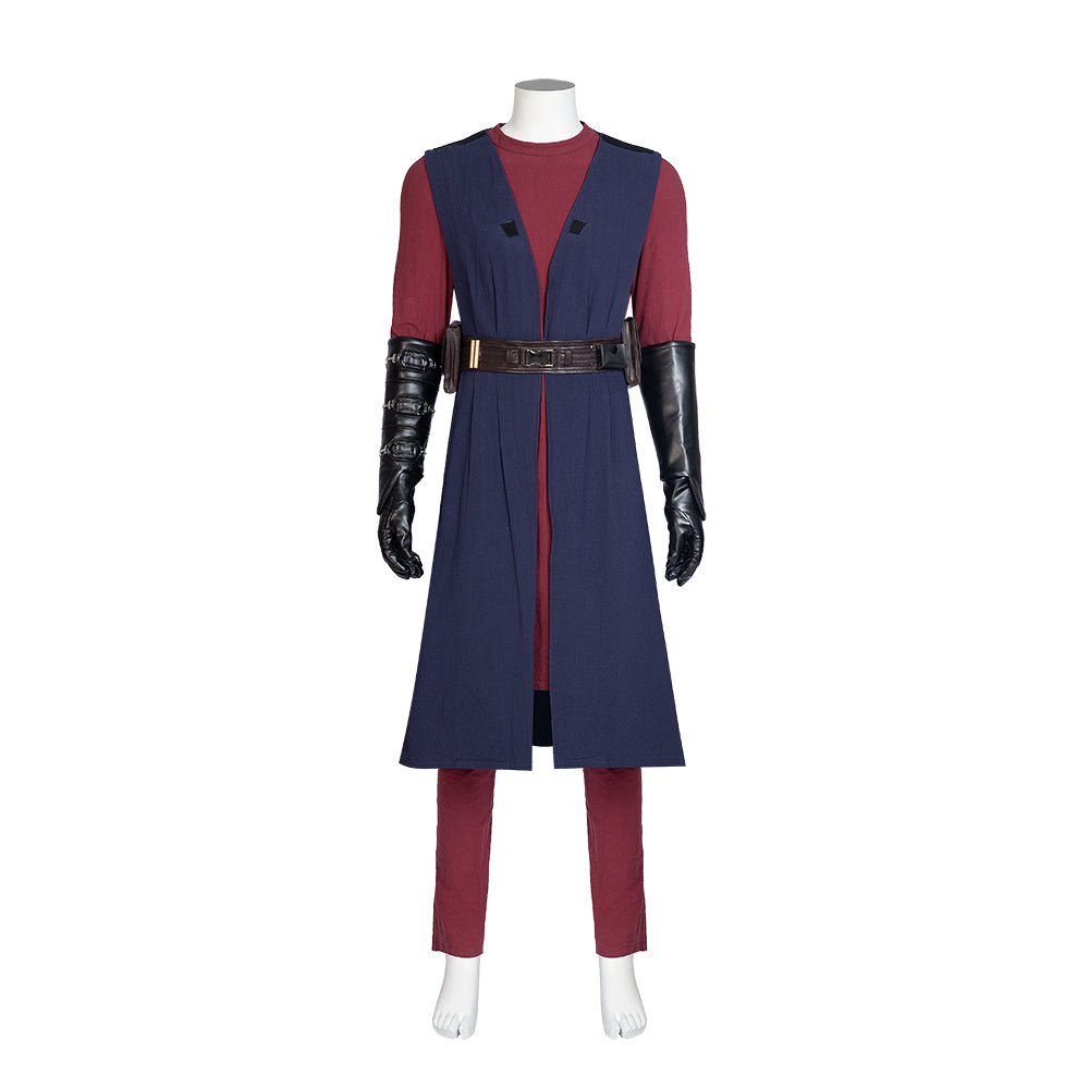 Traje de Cosplay de Anakin Skywalker Star Wars Jedi con Capa, Túnica, Pantalones y Zapatos - Fantasia Cosera