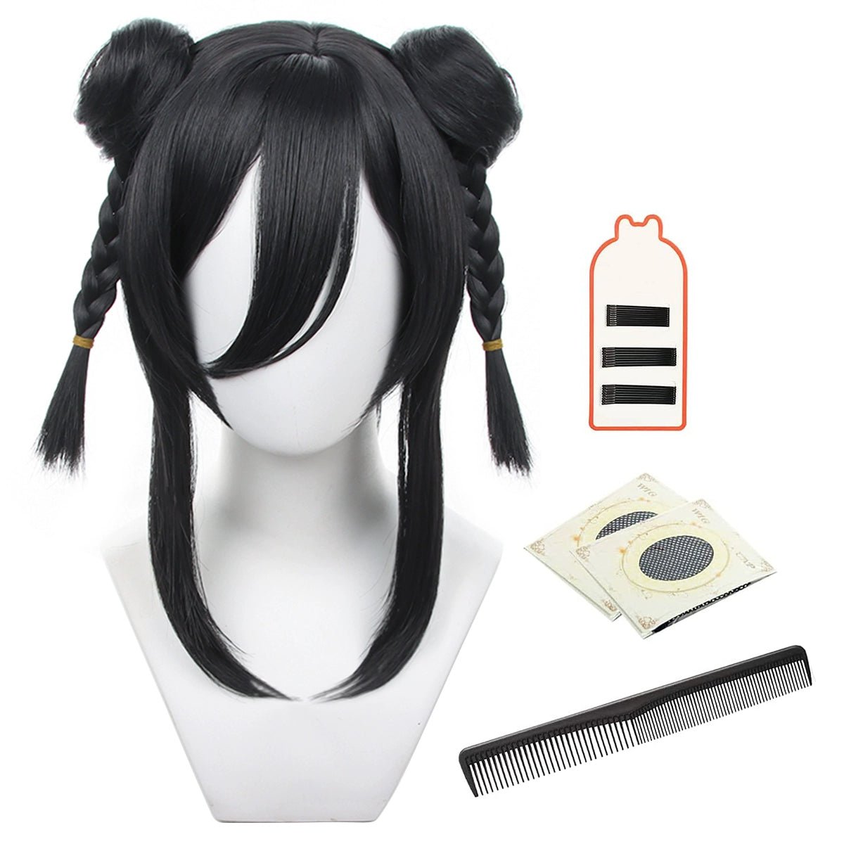 Peluca Blue Lock Qianqie Bao'er Maomao - Estilo Chino Dos Moños con Nueve Opciones de Color - Fantasia Cosera