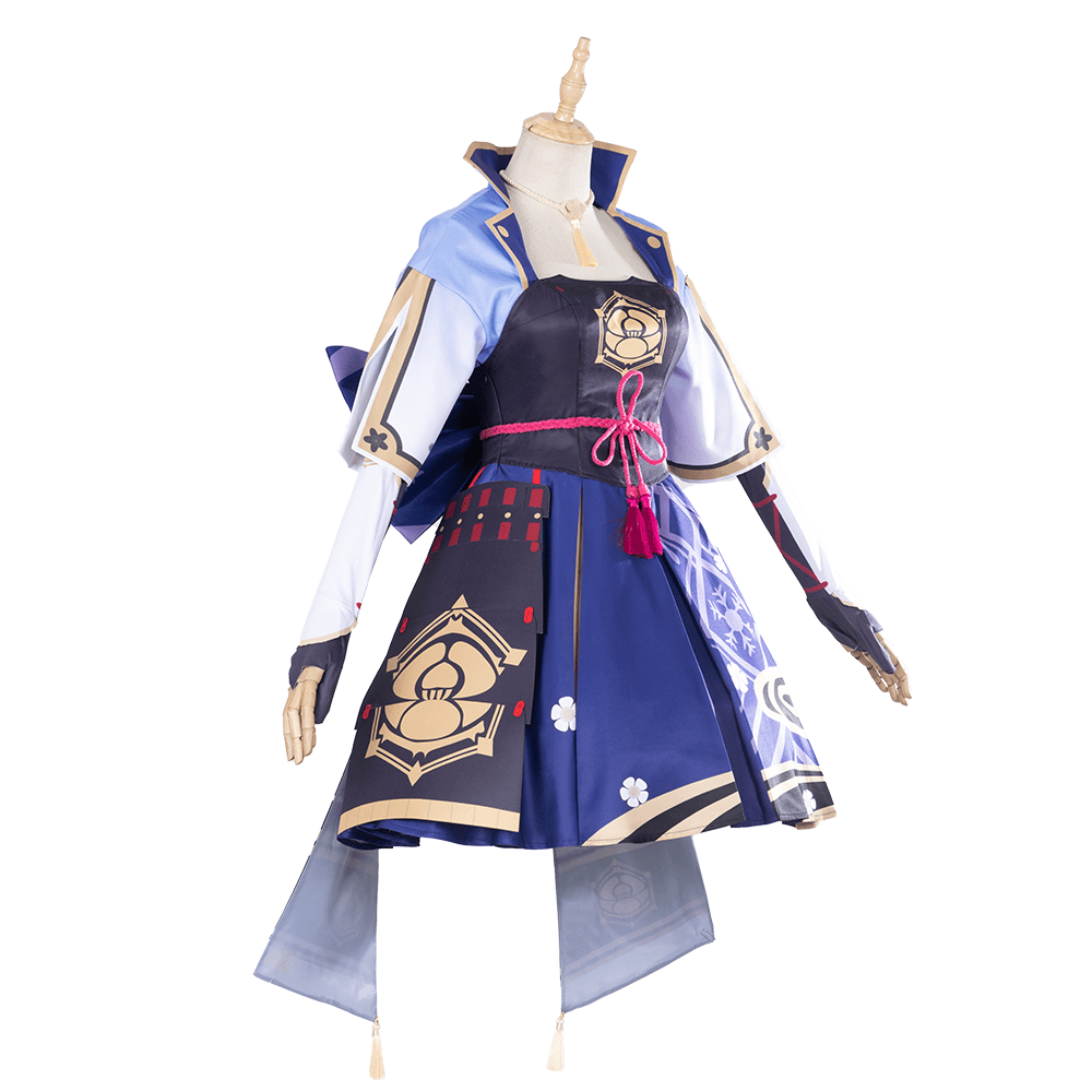 Traje de Cosplay de Kamisato Ayaka para Mujer Genshin Impact Vestido de Mangas Largas Conjunto Completo Halloween - Fantasia Cosera