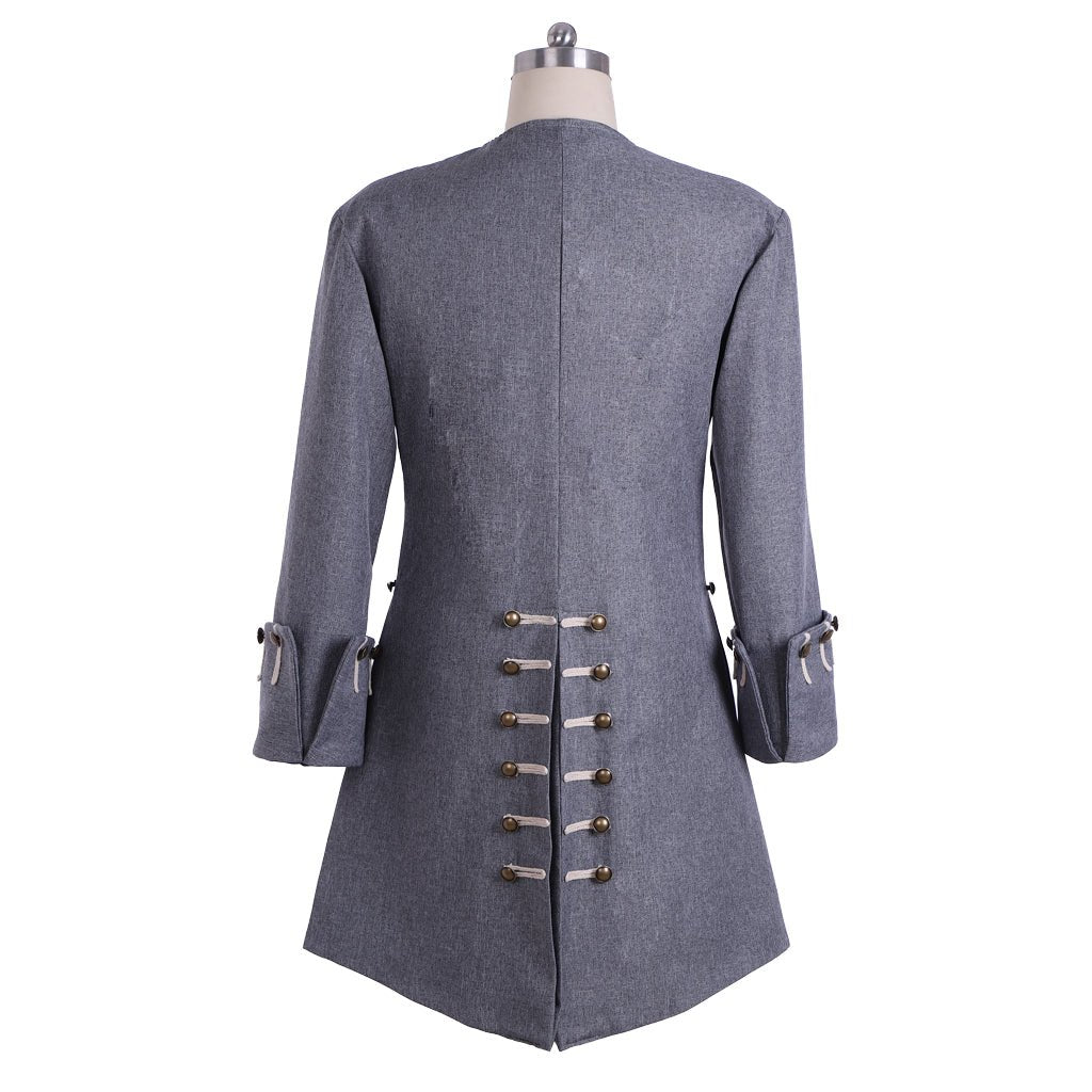 Chaqueta de Pirata para Hombre - Disfraz de Capitán Medieval Inspirado en Sparrow para Halloween - Fantasia Cosera