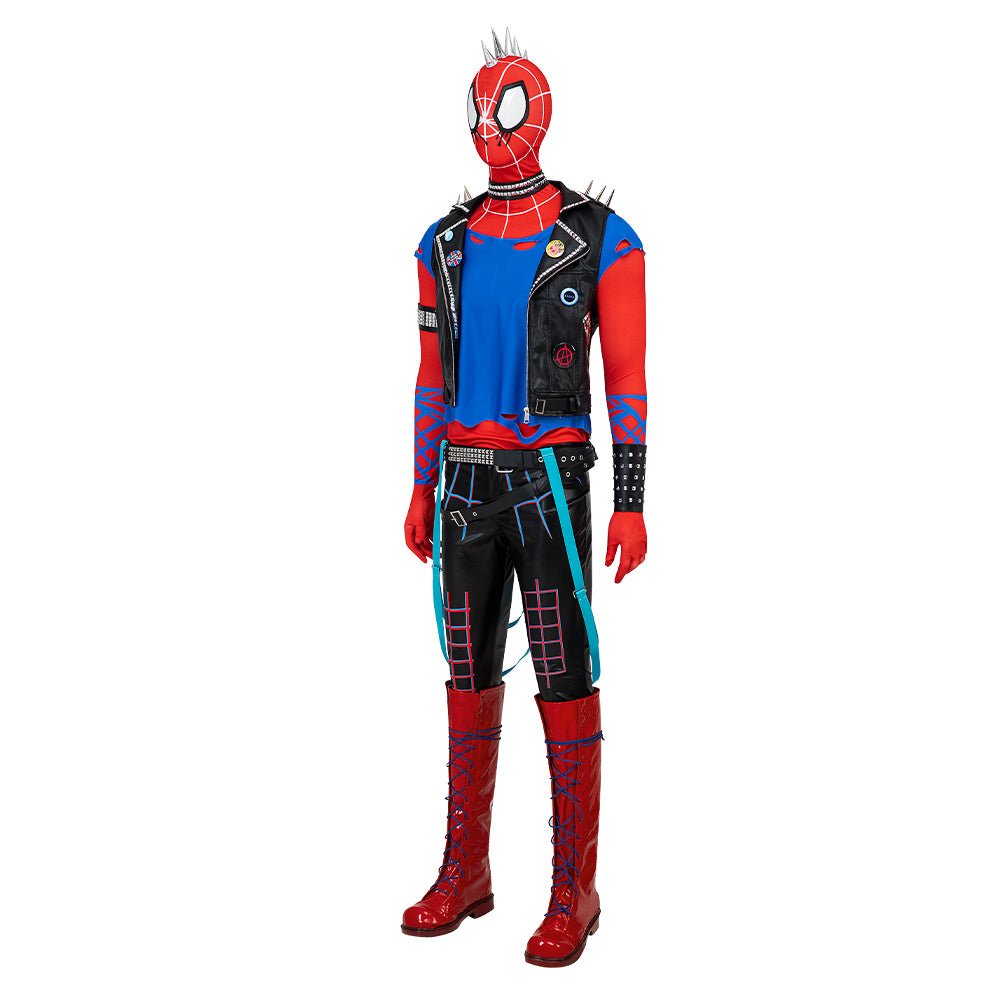 Traje de Cosplay Punk Spider-Man (Hobie) de Spider-Man: A Través del Spider-Verso - Fantasia Cosera