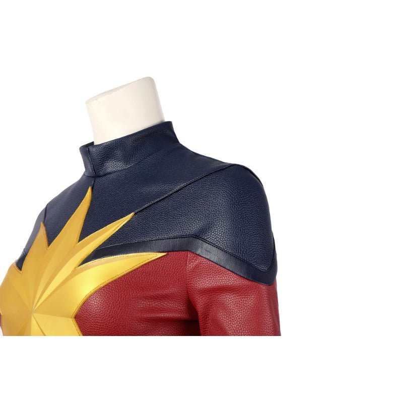 Traje de Cosplay de Cuero Captain Marvel 2 Carol Danvers para Halloween - Fantasia Cosera