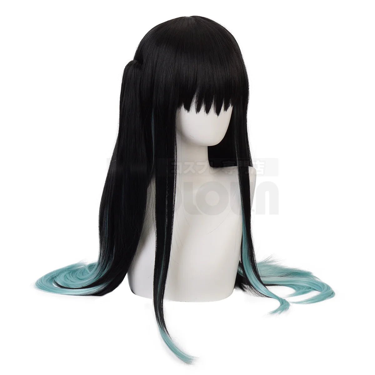 Peluca Cosplay Tokitou Muichirou Anime Demon Slayer Fibra Sintética Resistente al Calor Talla Ajustable - Fantasia Cosera