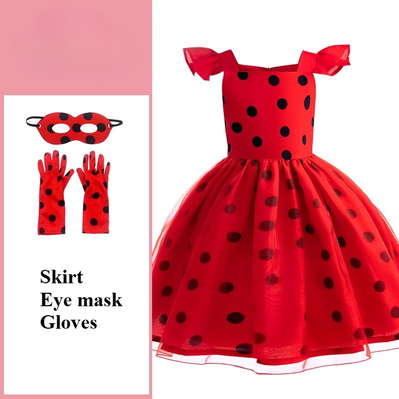 Disfraz de Mariquita para Niños - Disfraz de Cosplay de Mariquita Francesa para Juego de Rol Inspirado en Miraculous - Fantasia Cosera