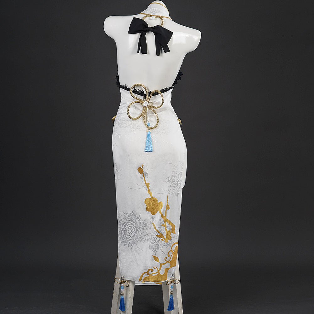 Traje de Cosplay de Emilia de Re:Zero para Mujeres – Vestido de Anime con Tocado para Halloween y Fiestas - Fantasia Cosera