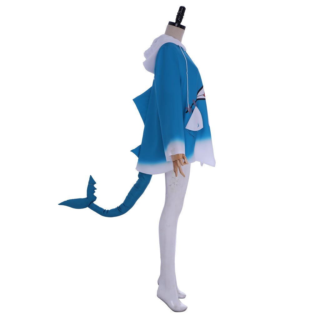 Traje de Cosplay de Chaqueta de Tiburón de Gawr Gura de Hololive VTuber - Fantasia Cosera