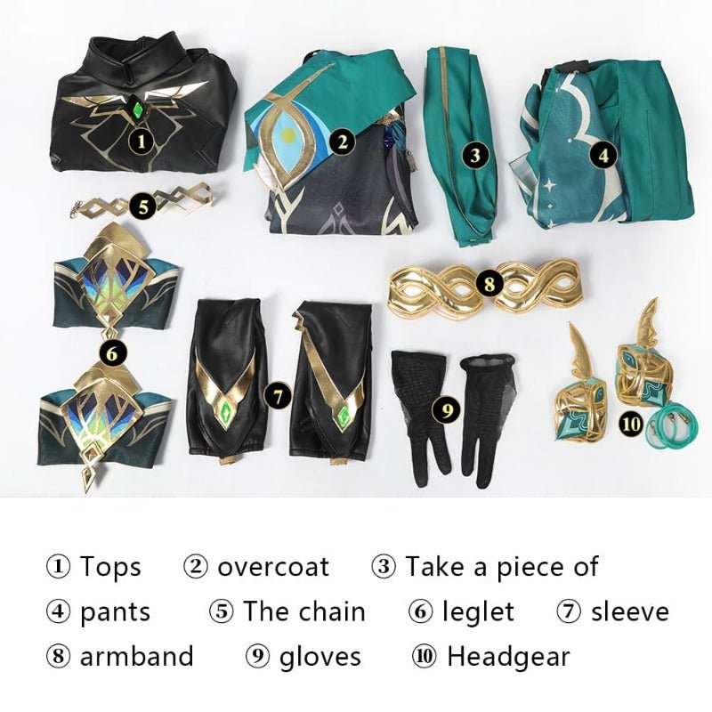 Traje de Cosplay de Alhaitham, Genshin Impact Disfraz para Halloween y Navidad - Fantasia Cosera