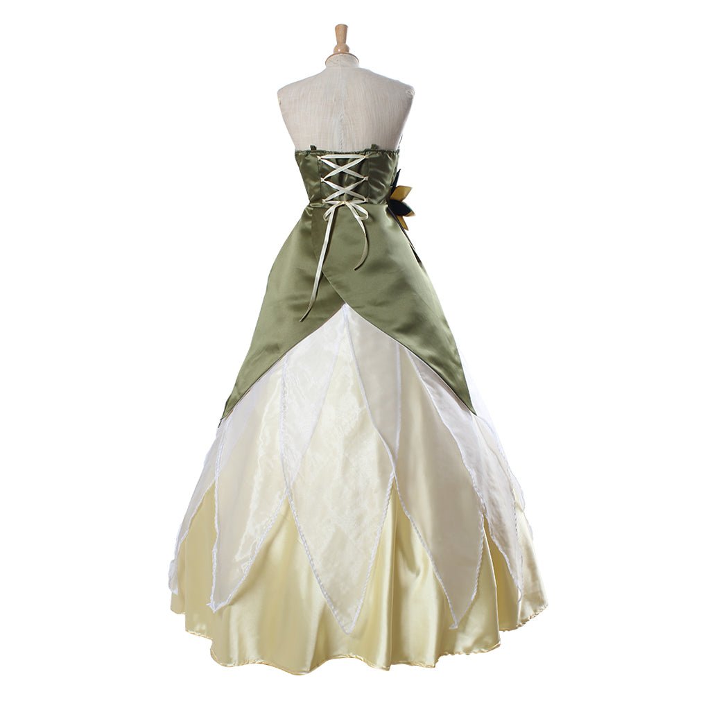 Vestido de Cosplay de Princesa Tiana para Adulto | Traje de Cosplay de la Serie Disney - Fantasia Cosera