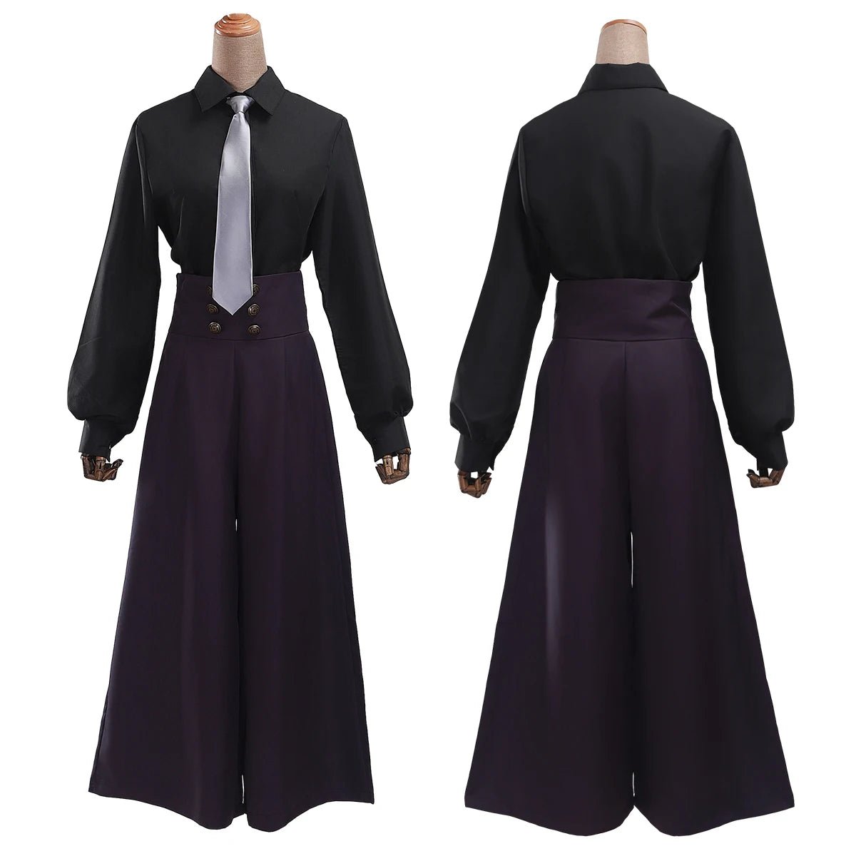 Traje de Cosplay de Mei Mei de Jujutsu Kaisen - Camiseta Negra y Pantalones Morados - Fantasia Cosera