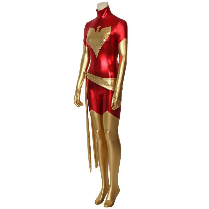 Traje de Cosplay de Jean Grey Fénix Oscura - X-Men, Traje Rojo de Spandex - Fantasia Cosera