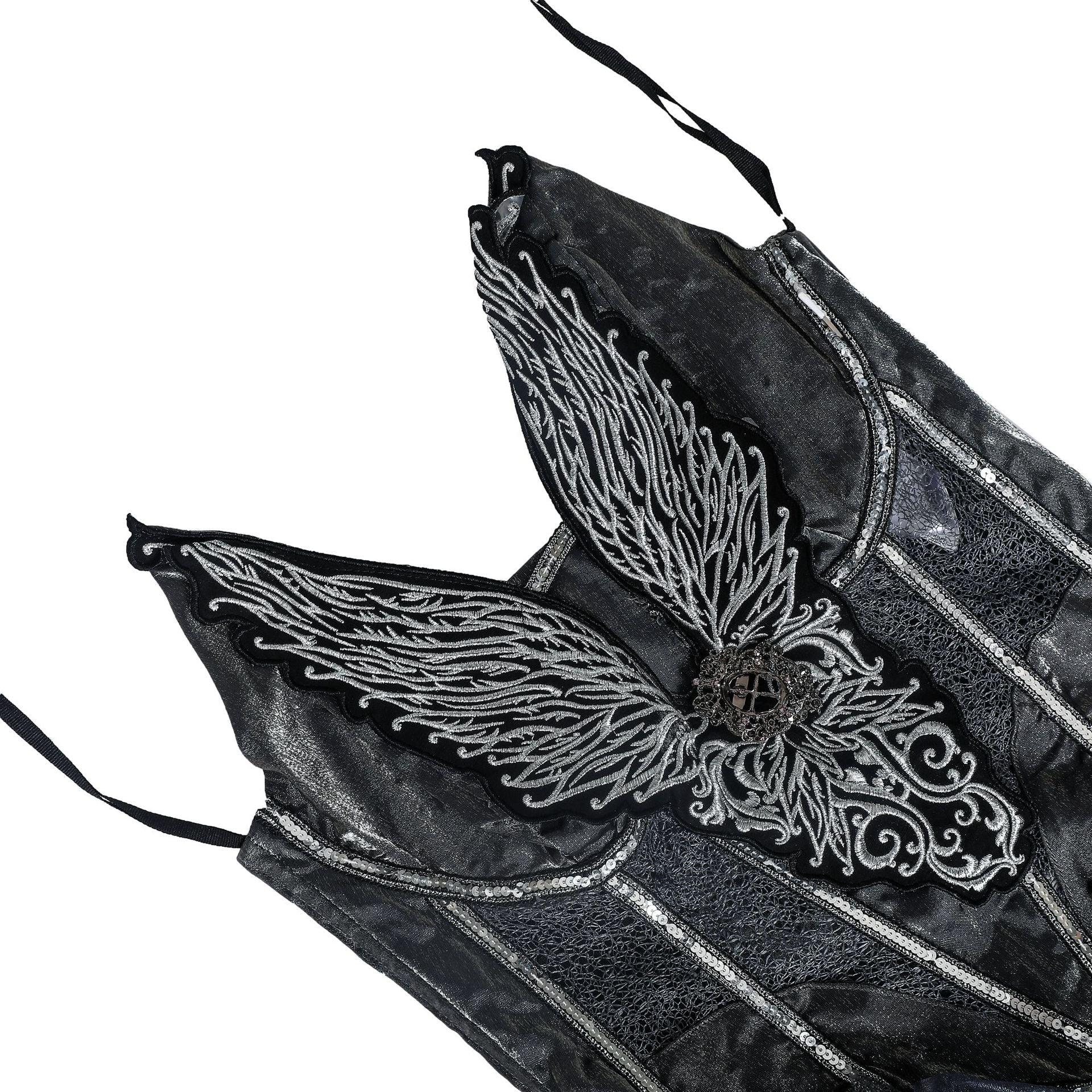 Traje de Ángel Oscuro para Halloween | Cosplay Gótico para Festival de Fantasmas - Fantasia Cosera