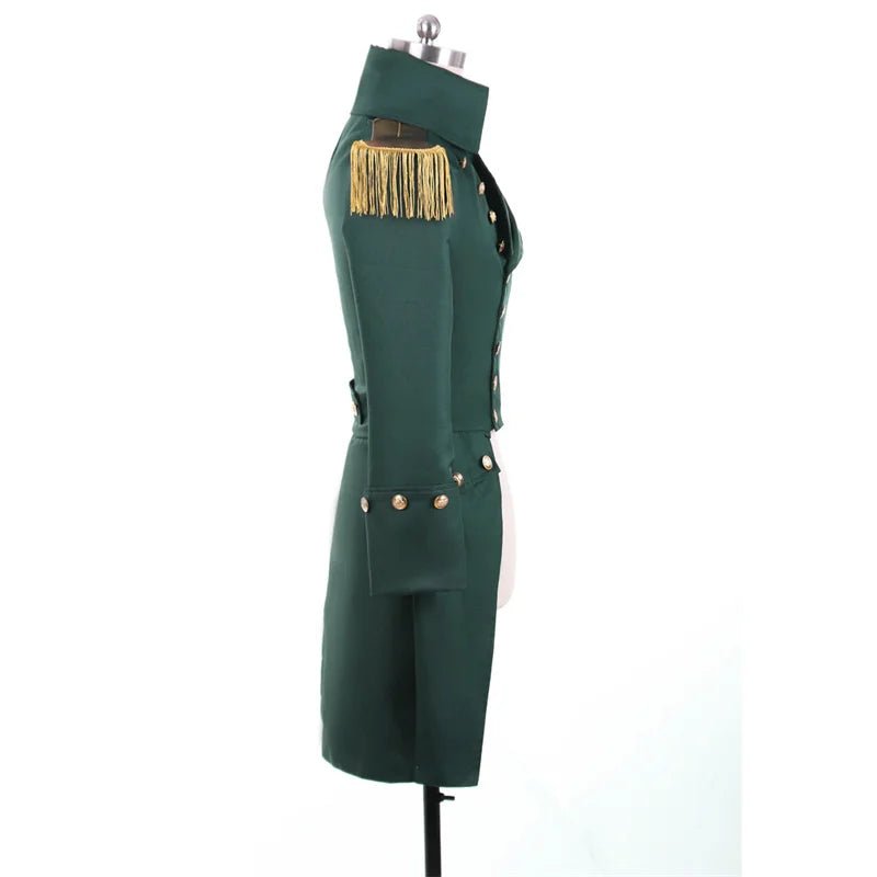 Abrigo Medieval Steampunk Verde - Traje de Príncipe Noble Retro | Fantasía Cosera - Fantasia Cosera