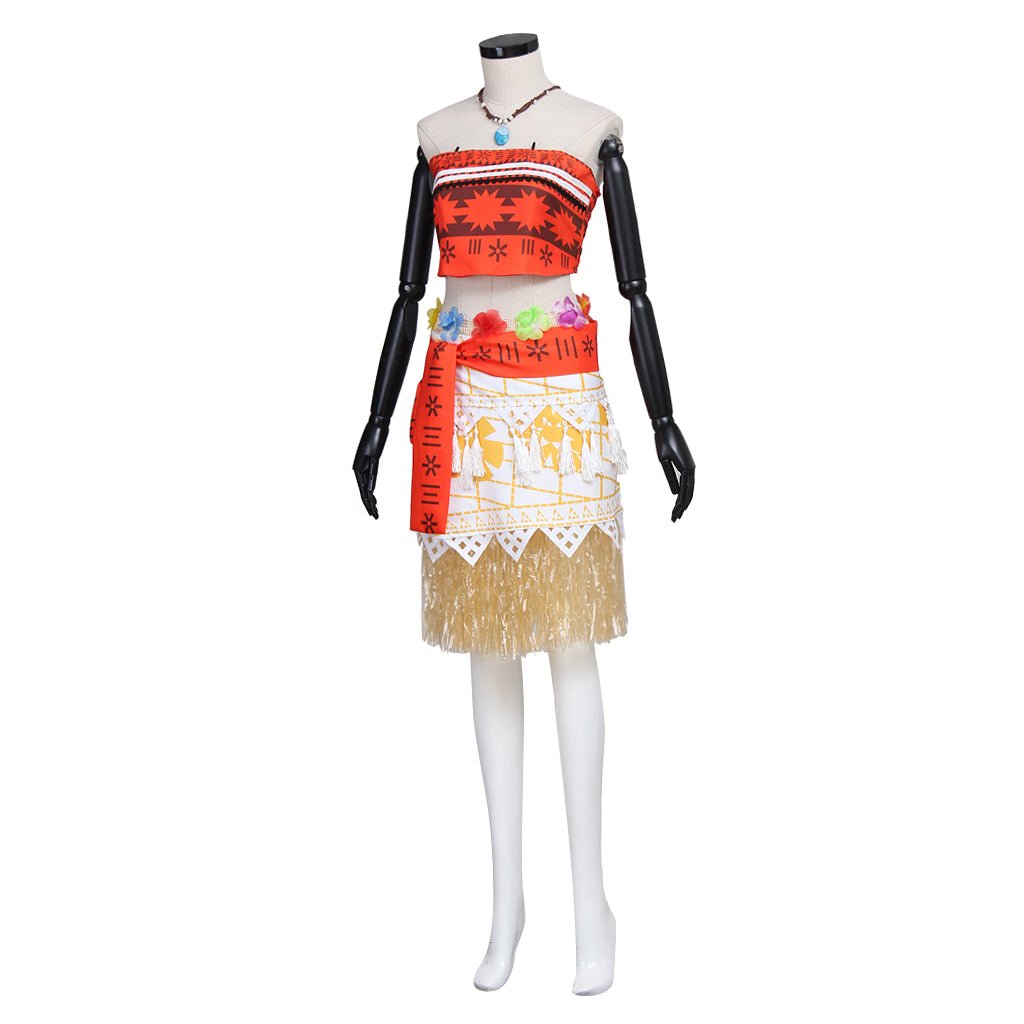 Traje de Cosplay de Princesa Moana | Vestido de Fiesta de Carnaval y Halloween para Mujeres Adultas - Fantasia Cosera