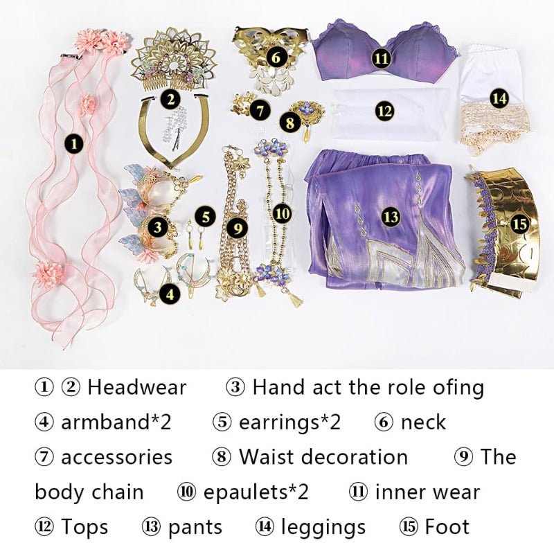 Traje de Cosplay de Matari para NARAKA:BLADEPOINT - Conjunto Completo para Halloween - Fantasia Cosera