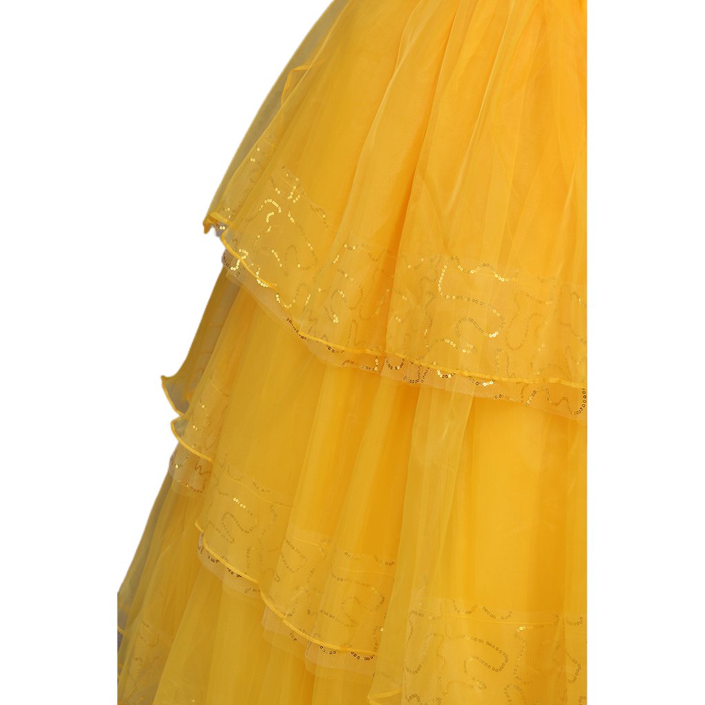 Vestido de Princesa Belle para Adultos | Disfraz de Cosplay para Halloween y Fiestas Temáticas - Fantasia Cosera