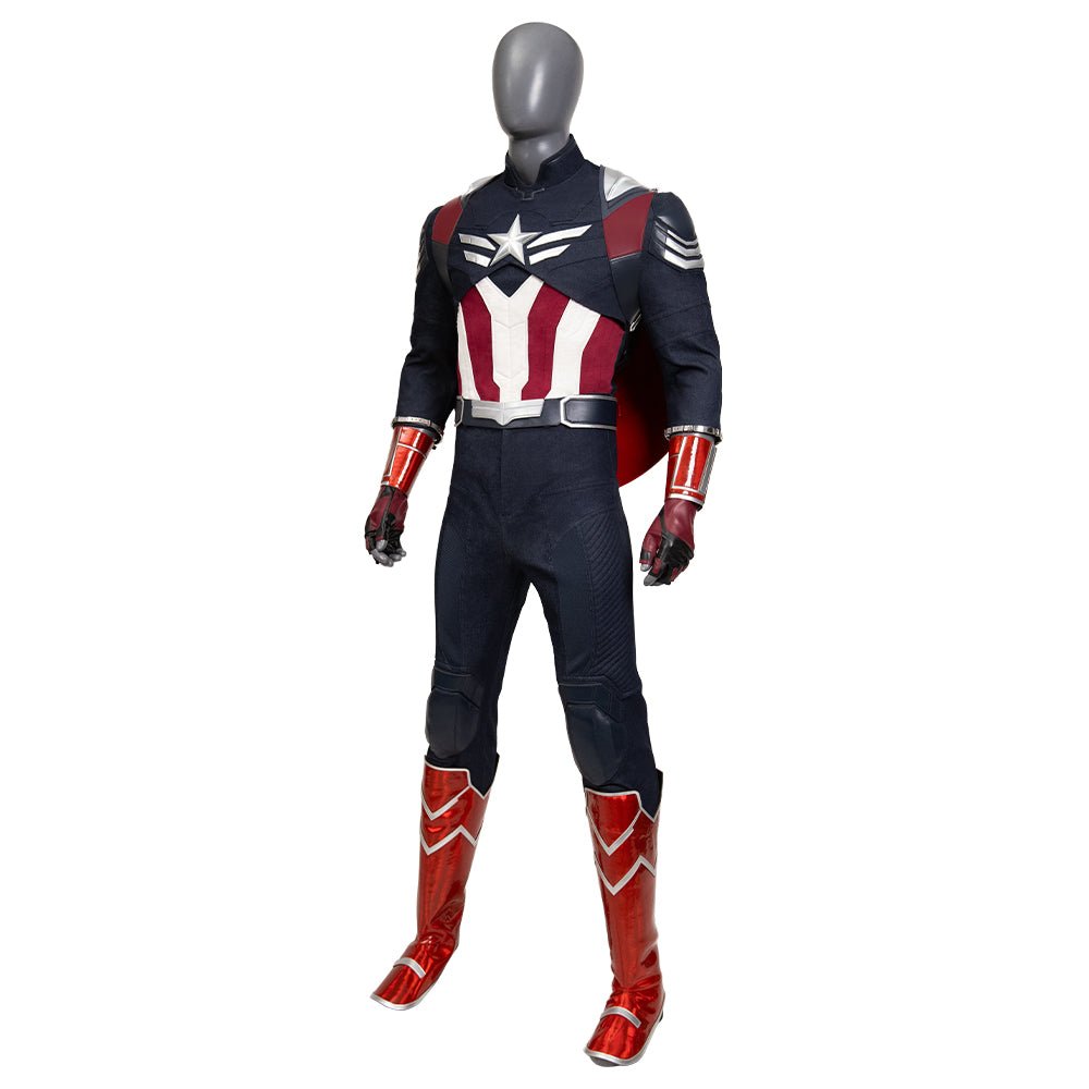 Traje de Cosplay de Captain America 4 Sam Wilson Nivel Superior - Fantasia Cosera