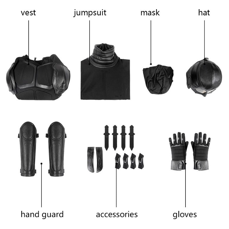 Traje de Cosplay de Black Noir de The Boys para Adultos - Mono de Superhéroe para Halloween - Fantasia Cosera