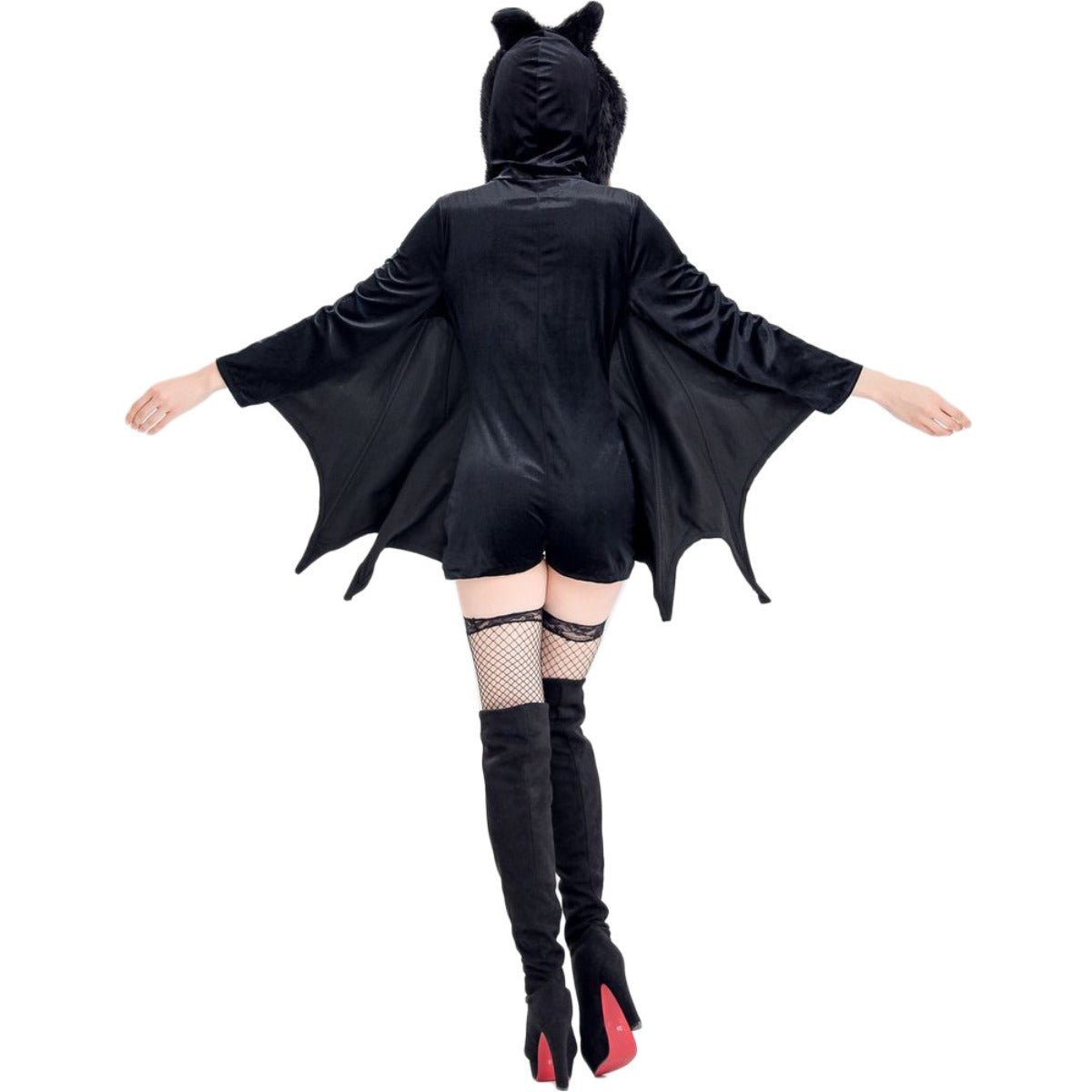 Disfraz de Vampiro Gótico Murciélago para Adultos - Halloween Bruja Batman Cosplay Talla Grande - Fantasia Cosera