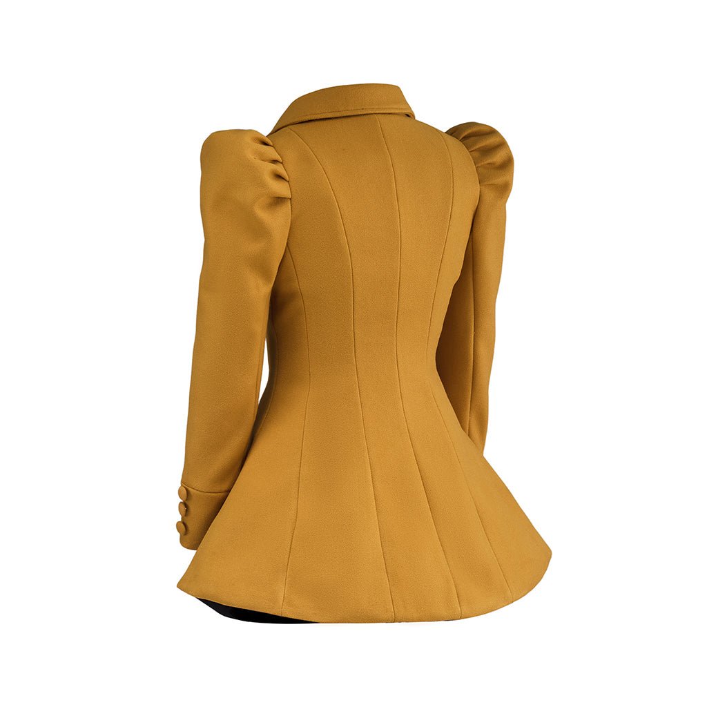 Chaqueta Medieval Amarilla con Botones para Mujer - Disfraz de Cosplay para Ferias Renacentistas y LARP - Fantasia Cosera