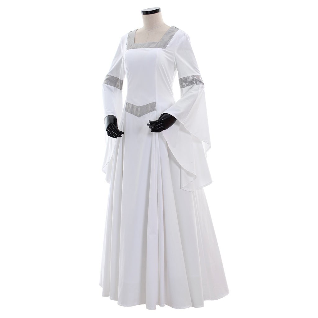 Vestido Medieval Blanco de Princesa Renacentista - Disfraz de Cosplay y Vestido de Boda Retro - Fantasia Cosera