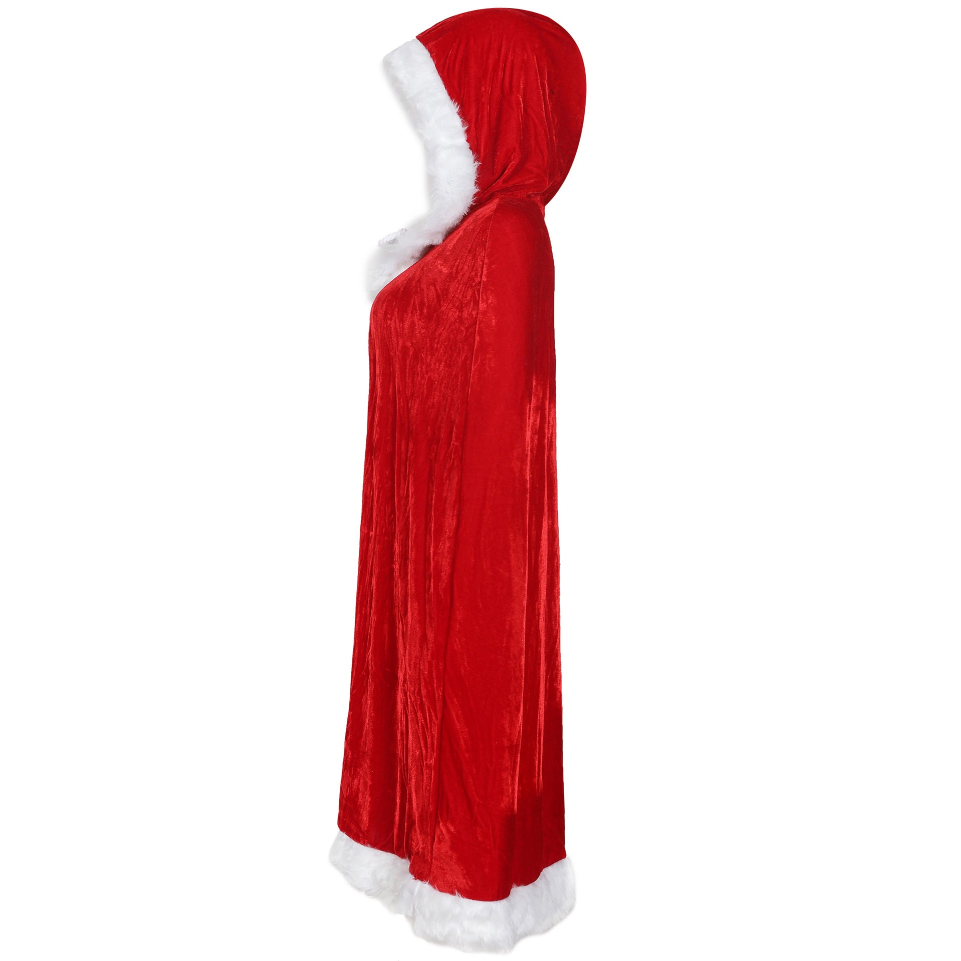 Vestido con capa rojo para mujer, ropa de Navidad, trajes para fiestas temáticas - Fantasia Cosera