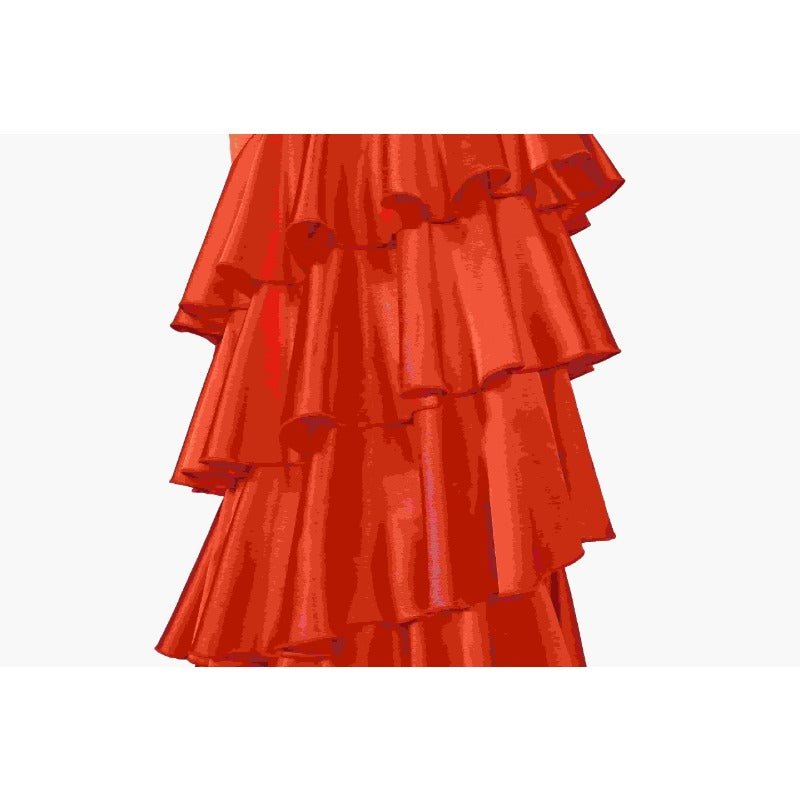 Vestido Rojo sin Tiras de Aerith FF7 Disfraz de Cosplay para Halloween y Fiestas - Fantasia Cosera