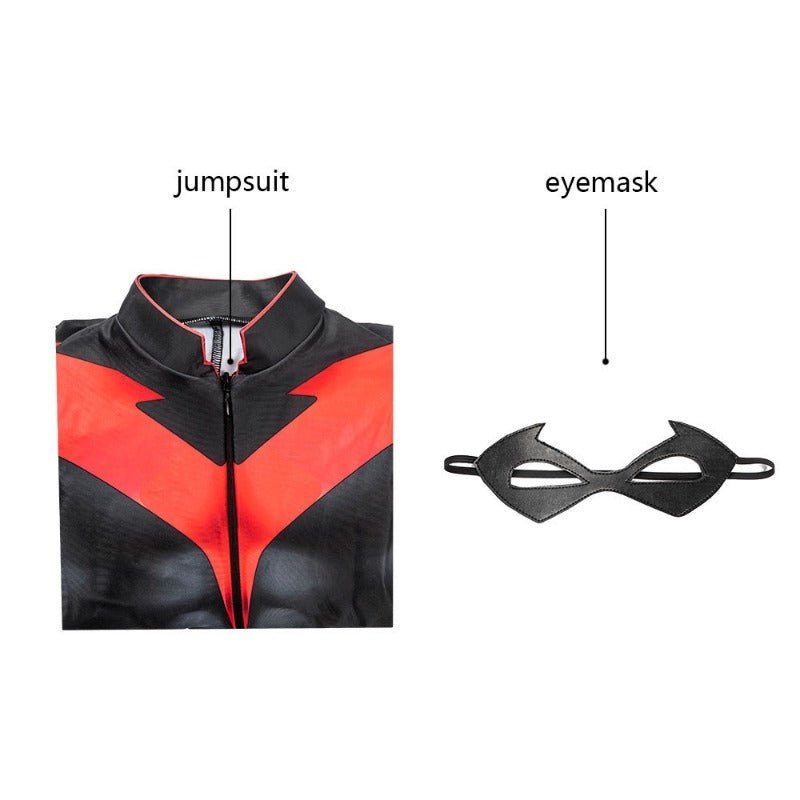 Traje de Cosplay Campeón Negro 3D para Niños - Fantasia Cosera