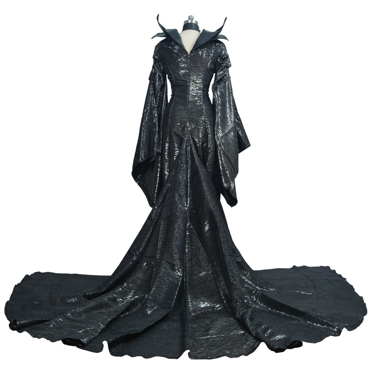 Traje de Cosplay de Maléfica de La Bella Durmiente - Elegante Vestido Largo para Fans de la Película - Fantasia Cosera