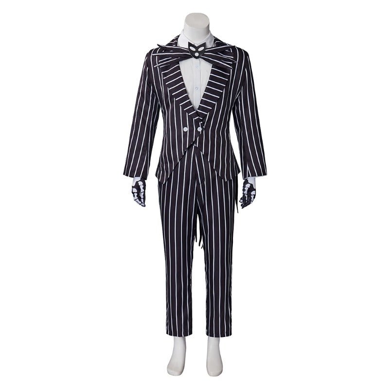 Traje de Cosplay de Jack Skellington - Chaqueta y Pantalones para Halloween - Fantasia Cosera