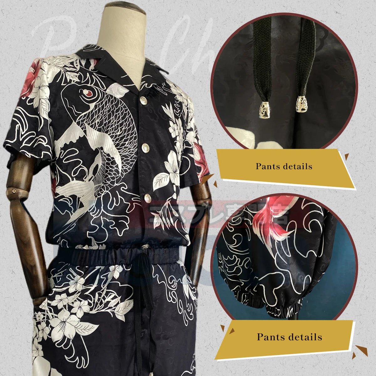 Traje de Cosplay de Tokyo Revengers Haruki Hayashida Pah-Chin Camisa 2PCS Ropa Casual Primavera Verano Halloween Regalo - Fantasia Cosera