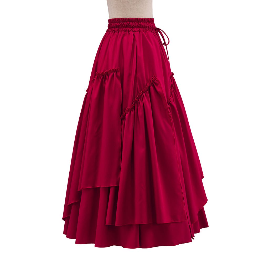 Falda de Pana Retro para Mujer – Falda Plisada de Cuadros Medieval para Cosplay - Fantasia Cosera