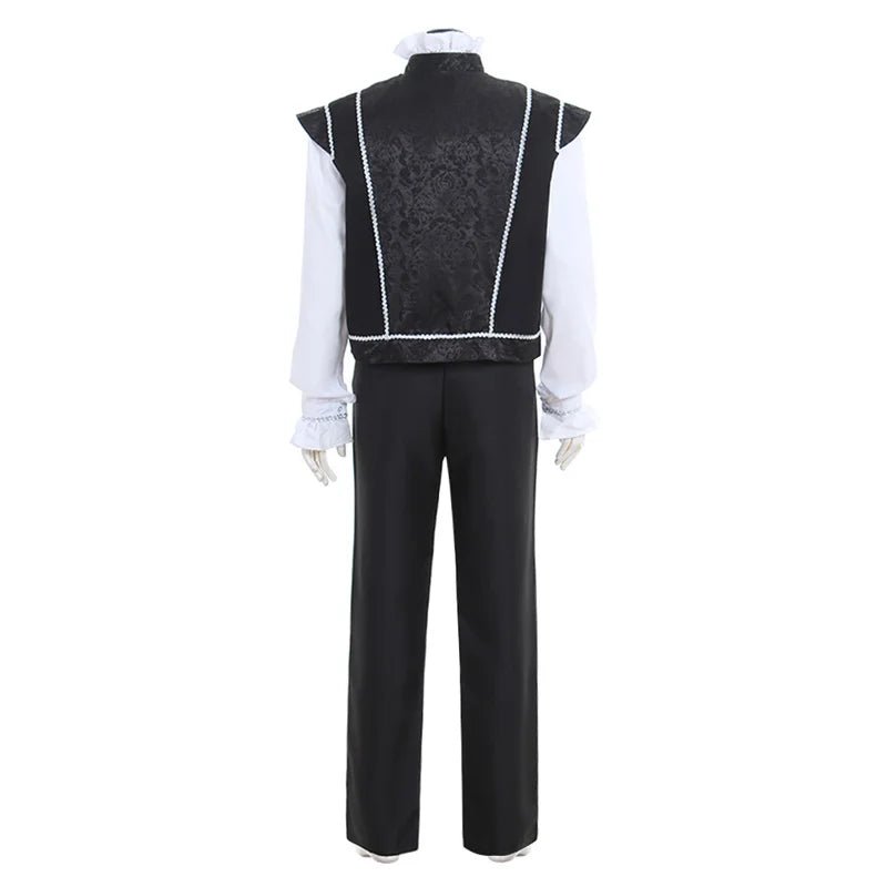 Traje Noble Renacentista del Siglo XVI para Hombres - Conjunto de Chaleco y Pantalones Medieval Steampunk | Serie Medieval Fantasía Cosera - Fantasia Cosera