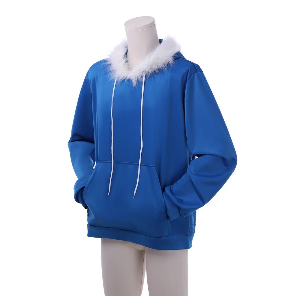 Disfraz de Cosplay Sans de Undertale para Hombres Sudadera con Capucha Azul Fiesta de Halloween Carnaval Comic Con Abrigo Ropa Callejera - Fantasia Cosera