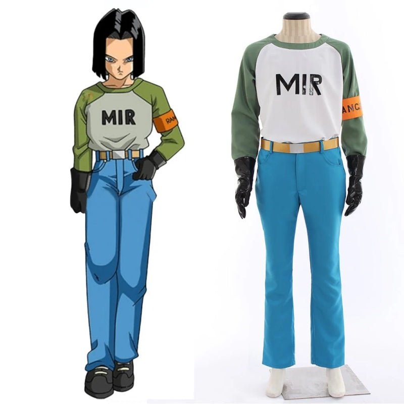 Traje de Cosplay de Dragon Ball: Zamasu, Android 17, Bulma, Son Goku, Trunks, Whis - Fantasia Cosera