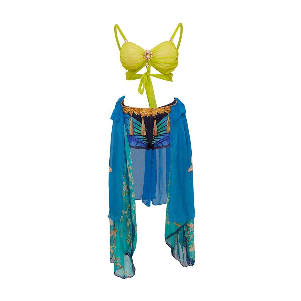 Vestido de Baile Azul de Britney Spears Slave | Traje de Cosplay - Fantasia Cosera