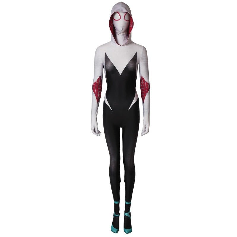 Traje de Spider-Gwen A Través del Spider-Verso Cosplay Mono Gwen Stacy Ver2 - Fantasia Cosera