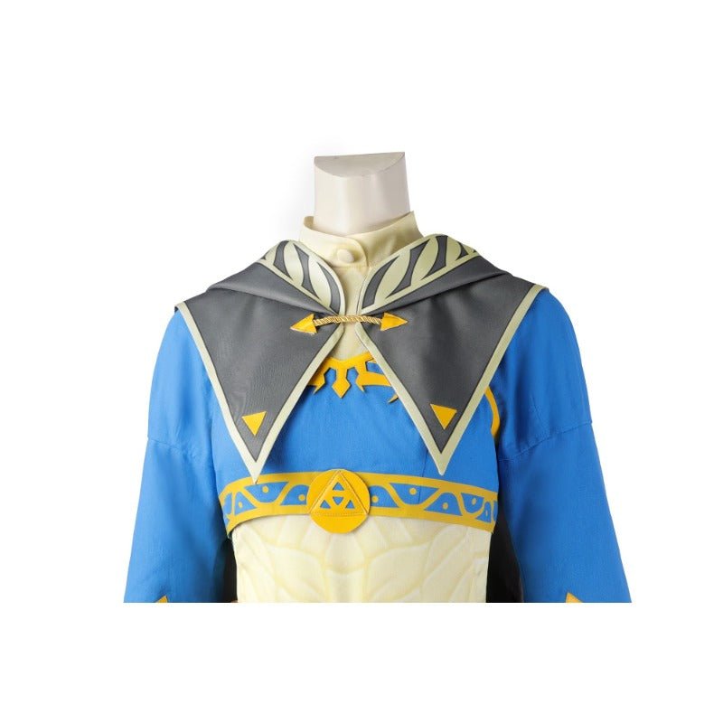 Traje de Cosplay de Princesa Zelda Azul - Outfit de La Leyenda de Zelda: Aliento de lo Salvaje para Halloween y Eventos - Fantasia Cosera