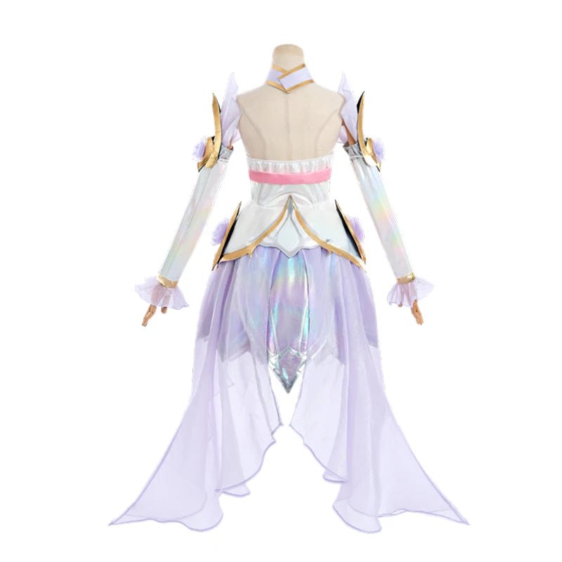 Traje de Cosplay LOL Rosa de Cristal Seraphine - Diseño de Rosa Outfit Halloween Mujer Nuevo Skin - Fantasia Cosera