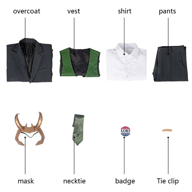 Traje de Cosplay de Prisión de Loki 2021 para Hombres y Mujeres - Chaqueta Halloween Marvel TVA - Fantasia Cosera