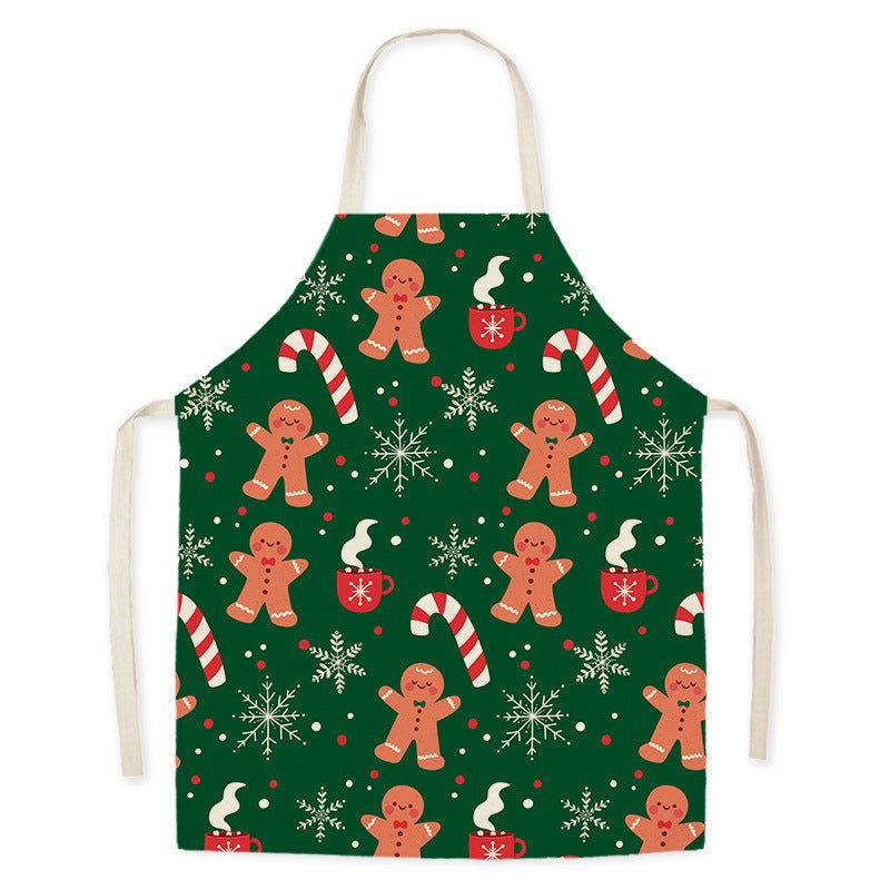 Delantal de Lino Anti-manchas para Cocina de Navidad y Año Nuevo, Decoración del Hogar para Adultos y Niños, Regalo de Evento - Fantasia Cosera
