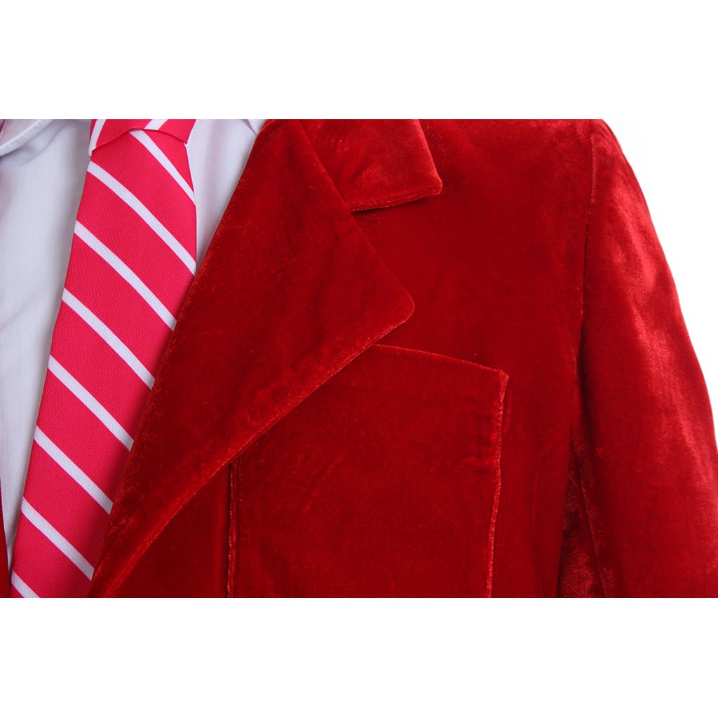 Traje de Cosplay de Angus Young de AC/DC – Conjunto de Abrigo de Terciopelo y Pantalones Cortos para Hombres/Mujeres - Fantasia Cosera