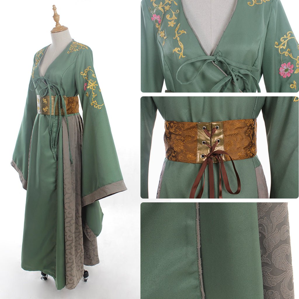 Vestido Verde de Cersei Lannister para Adultos | Disfraz de Cosplay para Mujer | Halloween y Carnaval | Cosplay de Series y Películas - Fantasia Cosera