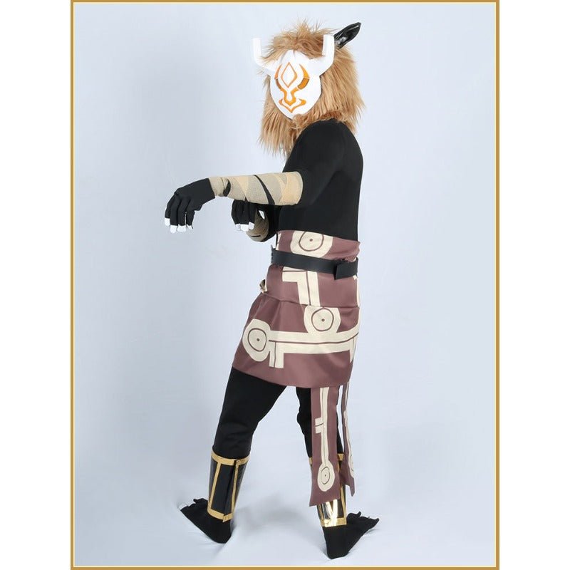 Traje de Cosplay de Hilichurl de Genshin Impact al por Mayor – Máscara Esponjosa y Outfit para Hombres - Fantasia Cosera