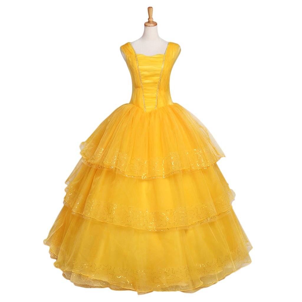 Vestido de Princesa Belle para Adultos | Disfraz de Cosplay para Halloween y Fiestas Temáticas - Fantasia Cosera