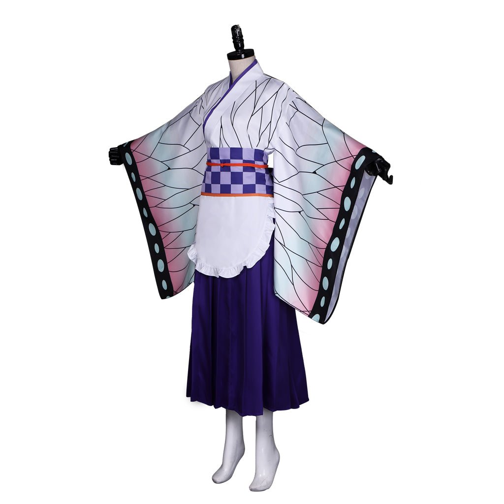 Vestido de Cosplay de Kochou Shinobu de Demon Slayer: Kimetsu no Yaiba - Estilo Lolita Maid - Fantasia Cosera
