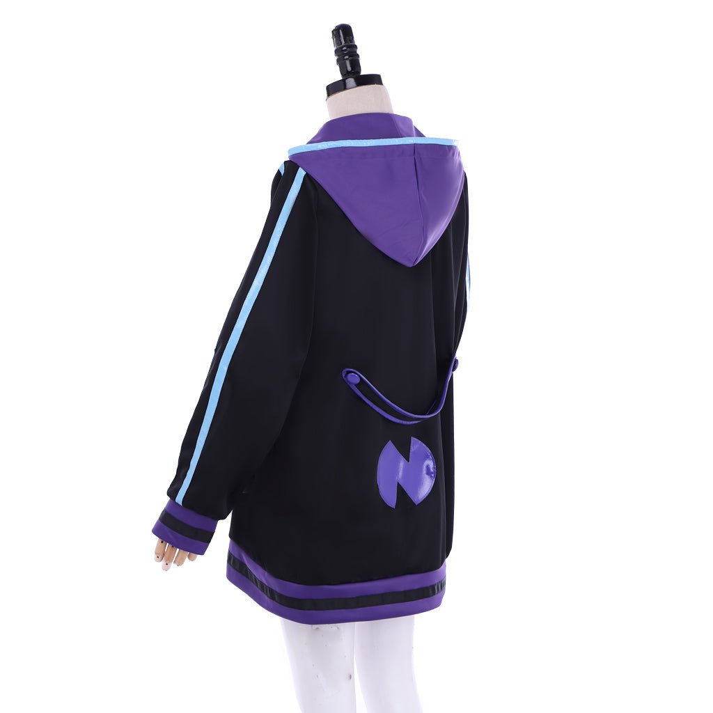 Chaqueta de Cosplay Neptune Purple Heart de Hyperdimension Neptunia - Negra - Fantasia Cosera